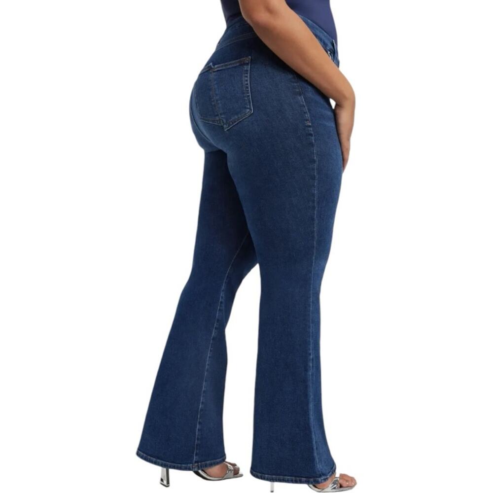 NWT Good American Good Legs Flare Split Pocket Jeans Size 26 Retail $145